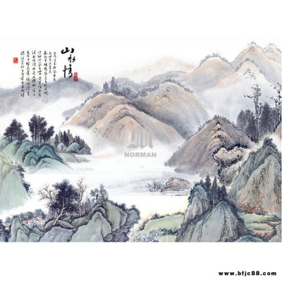 诺曼 小区背景墙效果图 外墙瓷砖壁画 山水墙壁画图片大1全集 山水画背景墙 山水墙壁画背景墙墙砖 户外庭院背景墙效果图