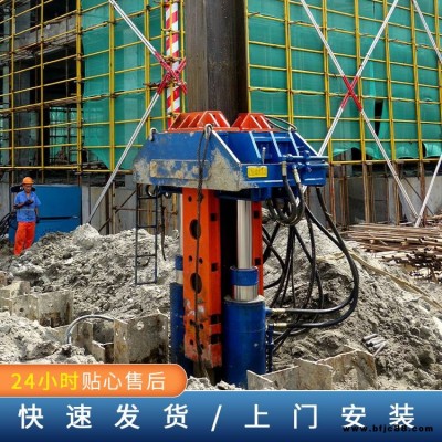 北奕机械徐保路工字钢工法拔桩一根遥控操作液压拔桩机工字钢H型钢起拔北奕机械