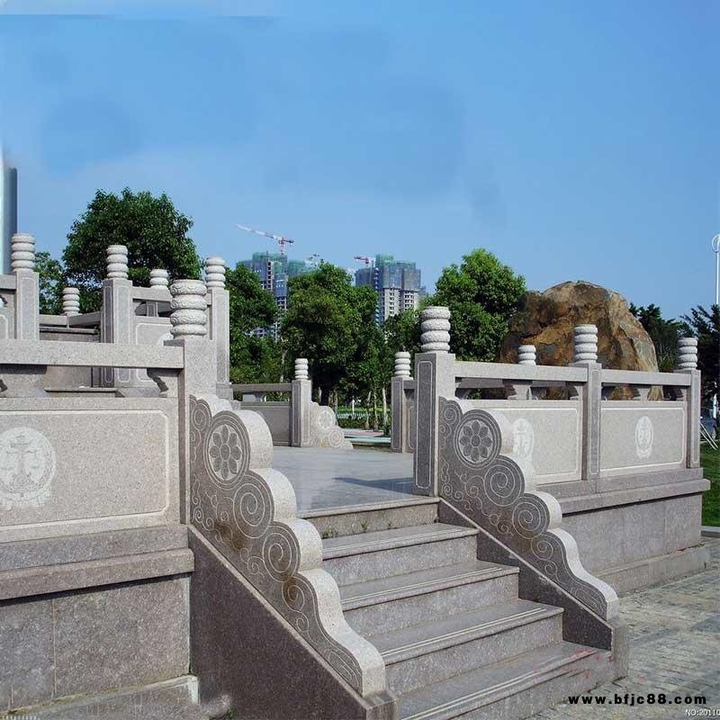 石栏杆定做  卓群石业学校升旗台围栏 广场寺庙桥梁栏板 大理石扶手生产厂家