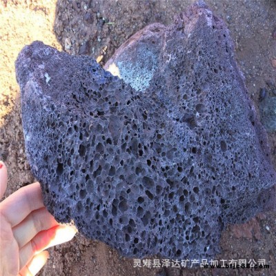 红色火山岩文化石 黑色火山岩石材 不规则火山岩文化石