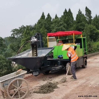 润达混凝土路面滑膜机  自走式路沿石滑模机一次成型滑模成型机