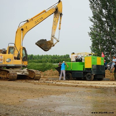 鸿信现浇公路路肩成型机 自动找平路沿石滑模机 沥青砂拦水带滑模机