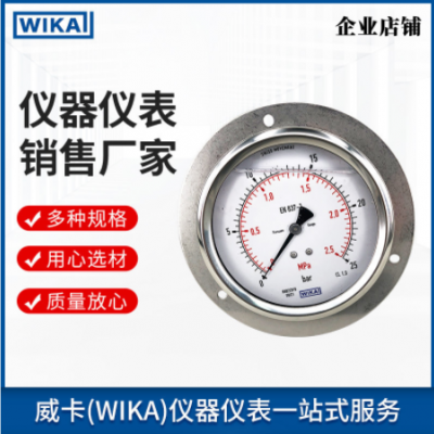 厂家销售wika威卡波登管压力表213.53.100 轴向带边EN837-1