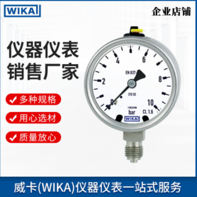 wika威卡波登管压力表232.50.063EN837-1 压力表全不锈钢压力表