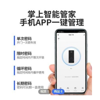 博克外贸涂鸦智能锁指纹锁别墅智能密码锁民宿蓝牙远程指纹锁定制