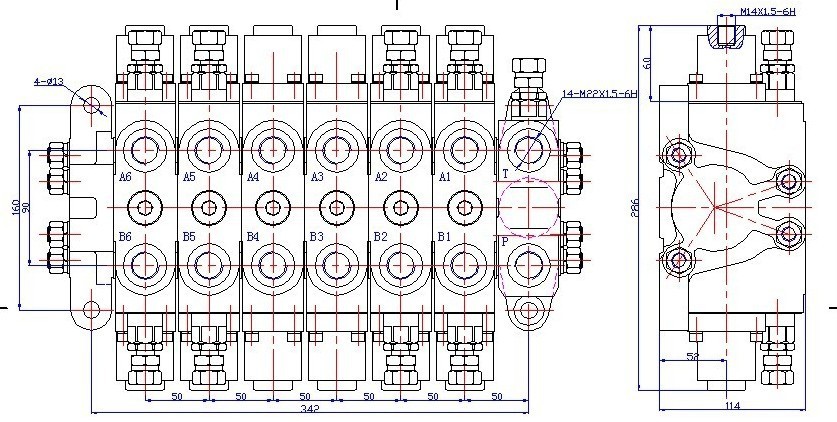 力士乐型挖掘机多路阀YDL20-60U玉柴挖掘机阀夏工挖掘机多路阀示例图1