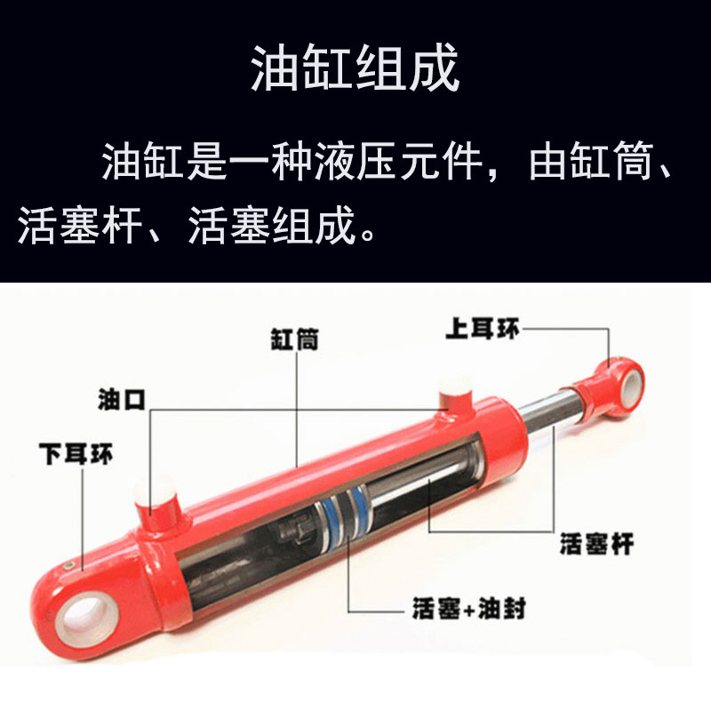 货梯配件液压油缸鲁鑫LXYG80/60升降机液压系统油缸示例图4