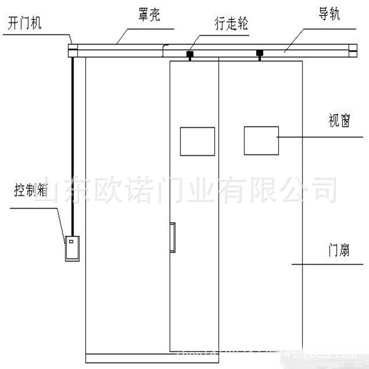 批发 工业彩钢平移门  聚氨酯电动推拉门  免物流安装费示例图3