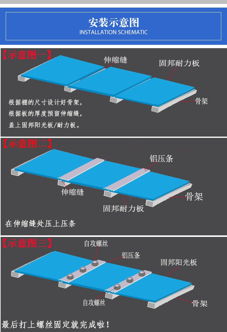 耐力板多少钱一平方 茶色咖啡色雨棚车篷露台顶棚透光耐力板示例图11