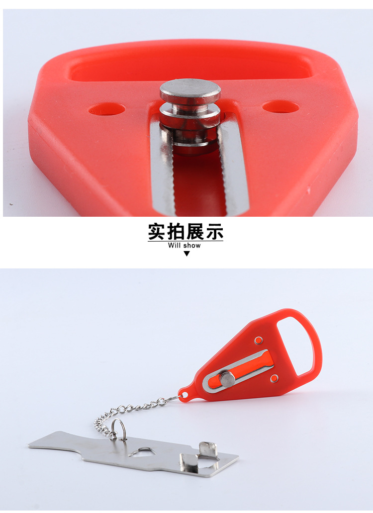 portable lock 便携式安全门扣锁 宾馆房门顶门器阻门器 防盗锁示例图7