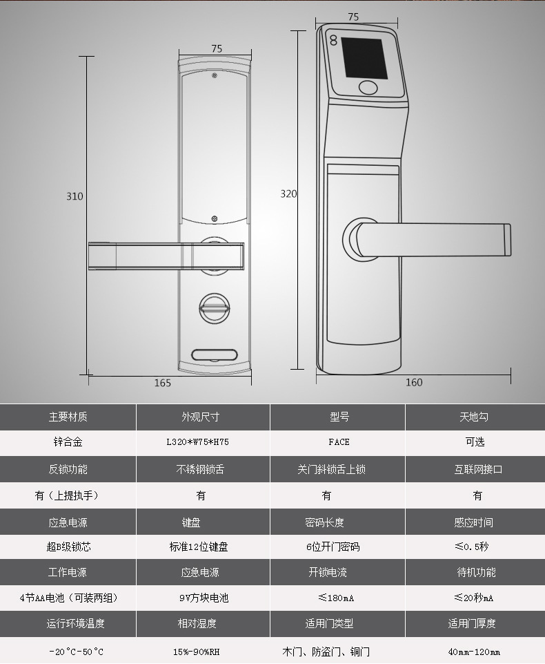 厂家直销 指纹锁 家用智能指纹锁 量大可面谈示例图19