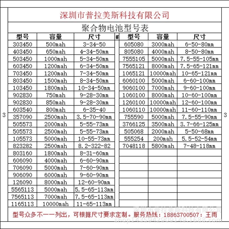 可充电电池聚合物锂电池 3.7V 1200mah 智能指纹锁电池 定制批发示例图14