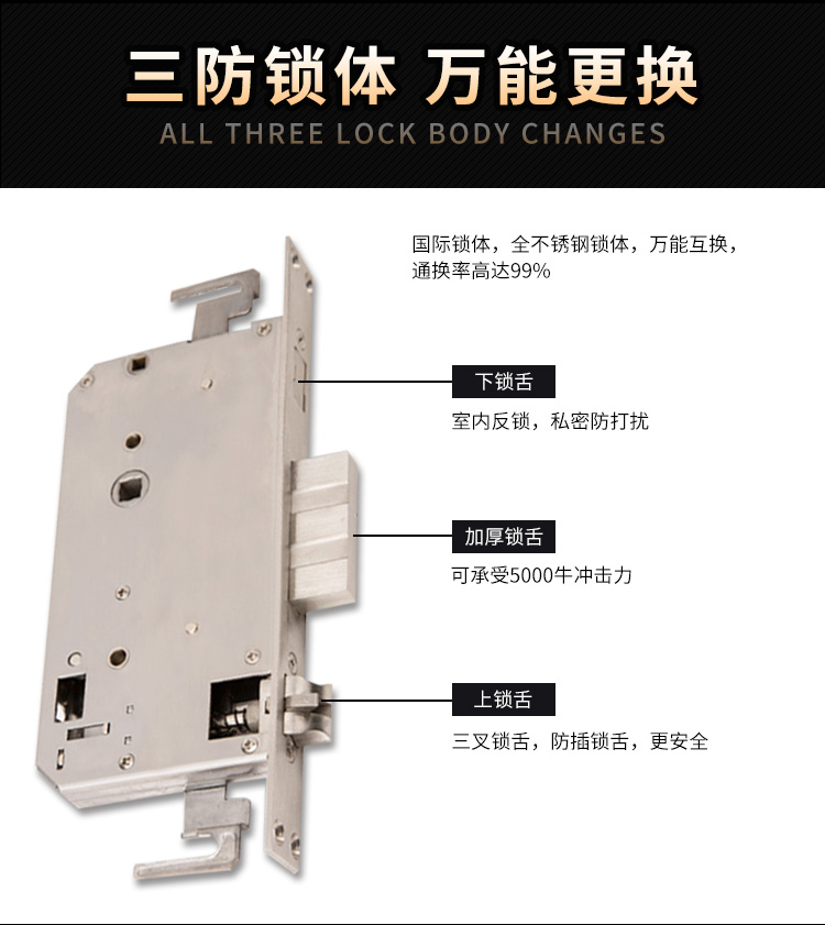 东莞捷盛智能锁  指纹锁滑盖  电子刷卡锁锌合金门锁特价批发示例图7