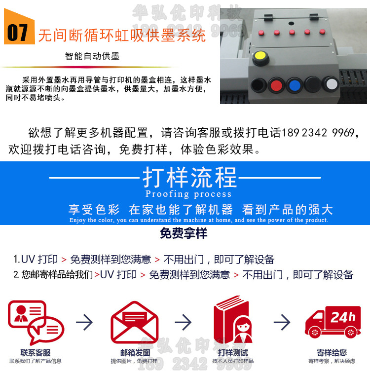 3d平面墙体壁纸打印机瓷砖背景墙喷绘机爱普生uv平板打印机2513示例图7