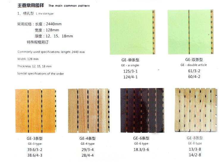 环保木质吸音板学校会议室琴房吊顶槽木隔音板体院馆影院装饰材料示例图15