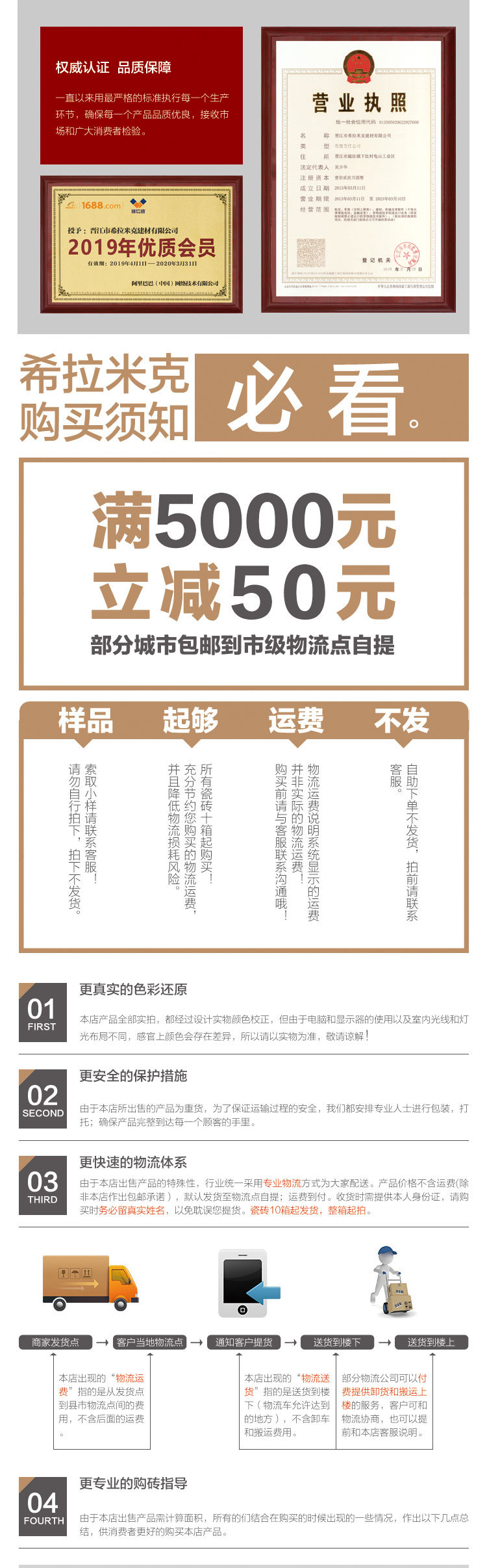 福建希拉米克厂家直销400*80欧式现代风优等通体大理石瓷砖示例图11