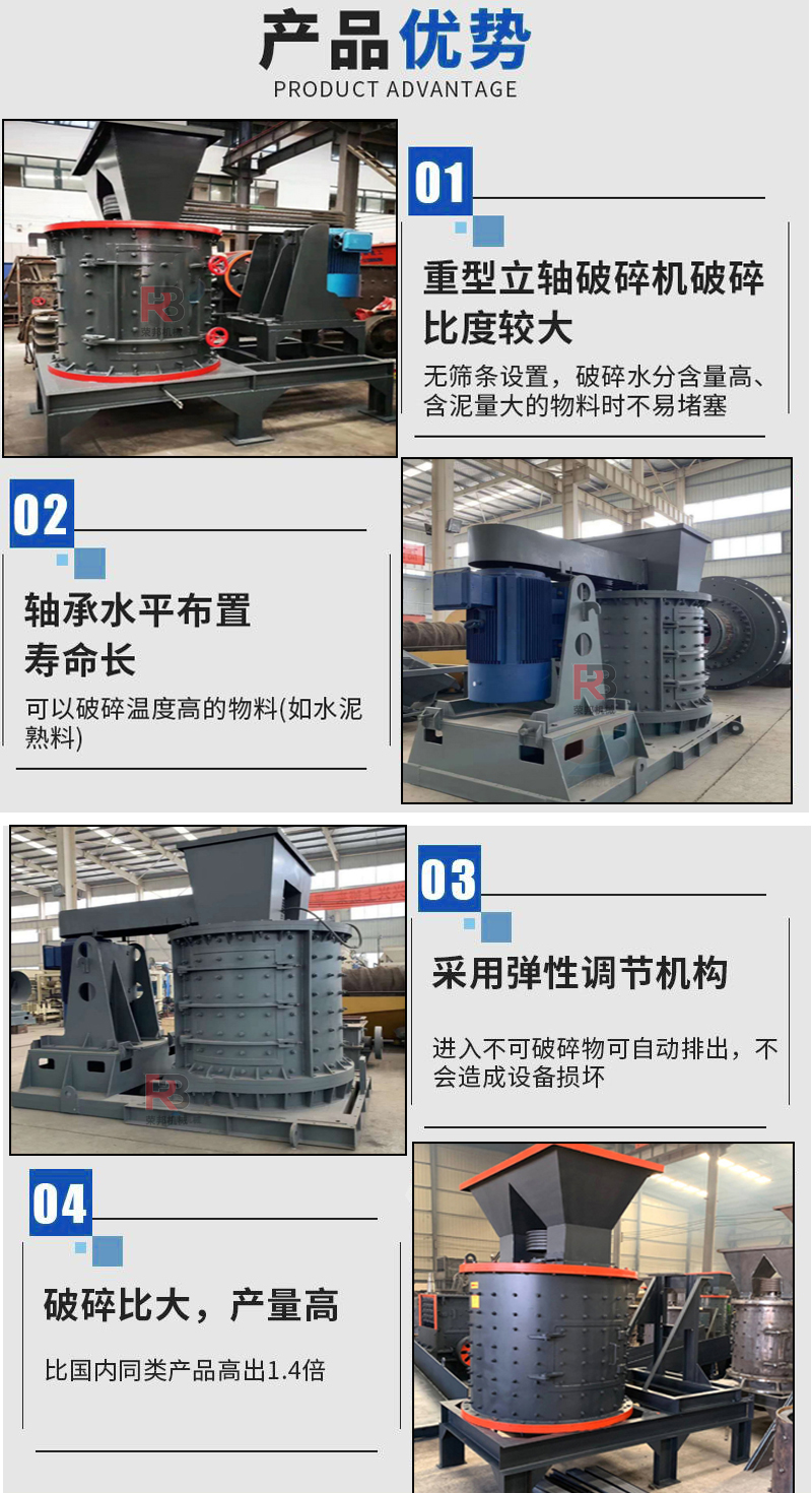 立轴数控打砂机 河卵石石灰石打砂机 建筑垃圾石料粉碎机 一机多用示例图3