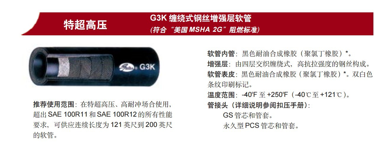 盖茨四层钢丝缠绕橡胶管 G3K缠绕式增强型软管 厂家直销缠绕胶管示例图19