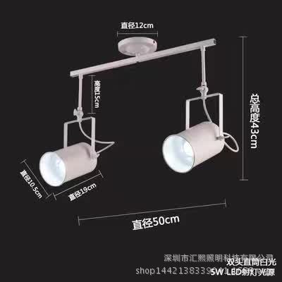 餐厅等重点照明专用吸顶式射灯二头 复古裸机外壳 可装3w-35w示例图16