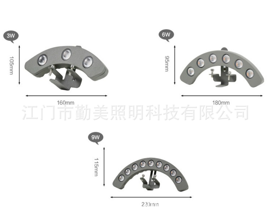 供应半圆形9W瓦楞灯/各种类型瓦都可以安装的瓦片灯/9W瓦片射灯示例图4