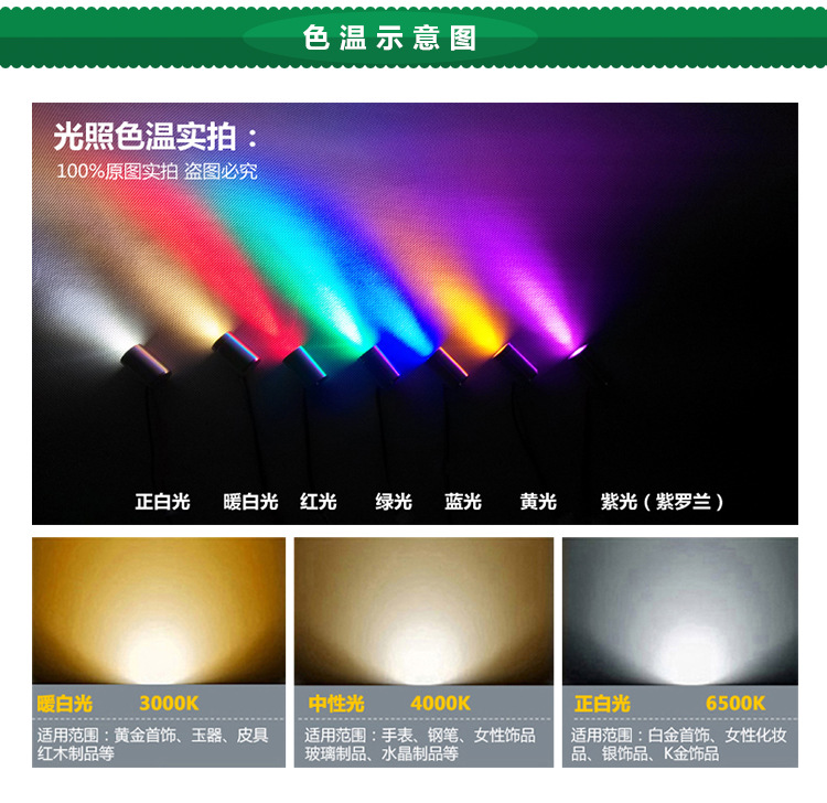 嘉韬led珠宝射灯手机柜台射灯led1W立杆灯led珠宝灯 展示柜led灯示例图13