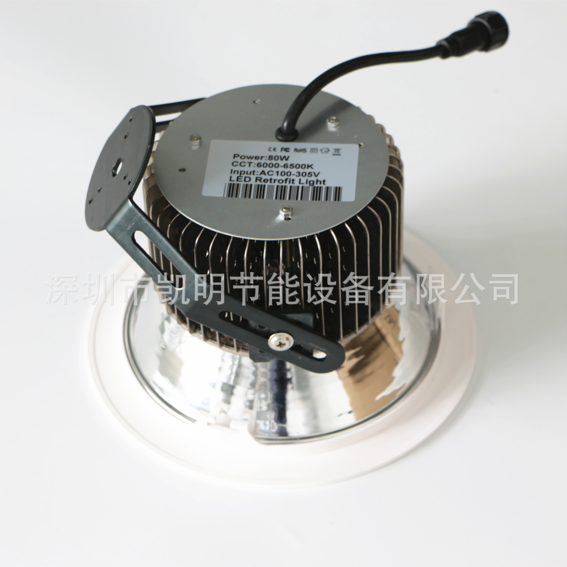 室内LED射灯 KW-SD50W 60W 80W 100W 6寸8寸10寸大瓦数COB射灯示例图4