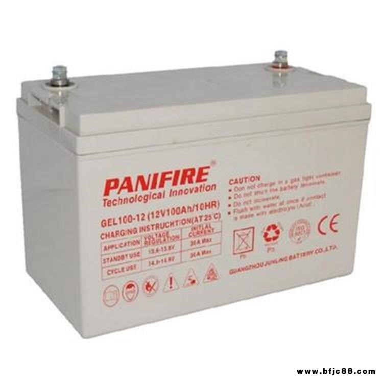 PANIFIRE深圳力士顿蓄电池6GFM-120 12V120AH铅酸免维护太阳能应急灯电池