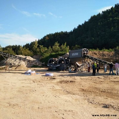 水力旋流器洗沙机轮式洗沙设备 山东轮式洗沙设备 半逆流槽轮式洗沙机