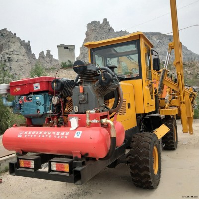 公路护栏打桩机生产厂家    轮式打拔钻一体公路护栏打桩机   轮式公路护栏打桩机价格