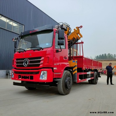 恒沃国六蓝牌折臂吊车 工程建筑折臂平板吊 东风折臂式随车起重机