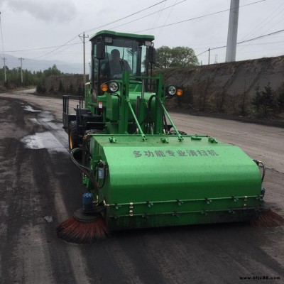 龙建现货供应 大型装载机式路面清扫车 钢刷清扫机 马路清扫车S