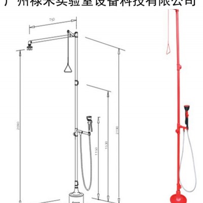 禄米实验室304不锈钢复合式洗眼器，喷淋式洗眼器，紧急淋浴器LUMI-LYQ25