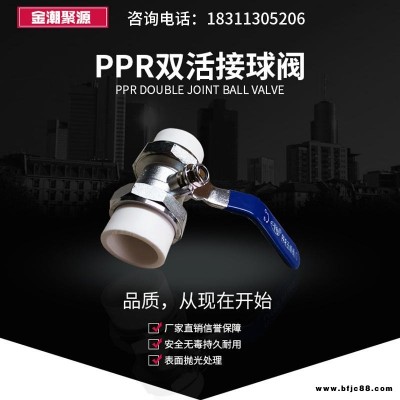 金潮聚源 球阀 PPR双活接球阀 PPR球阀 厂家直销价格实惠