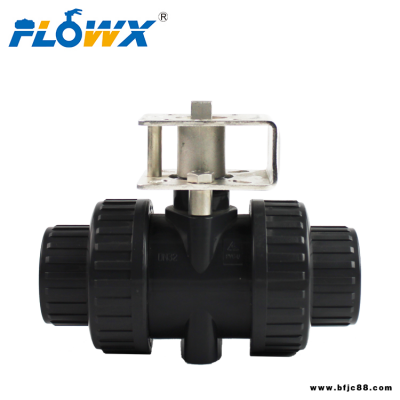 FLOWX VALVE，手动UPVC球阀、双由令塑料球阀，软密封球阀