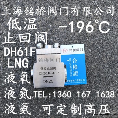 DH61F-40P304不锈钢低温焊接止回阀LNG液氧液氮逆低温止回阀