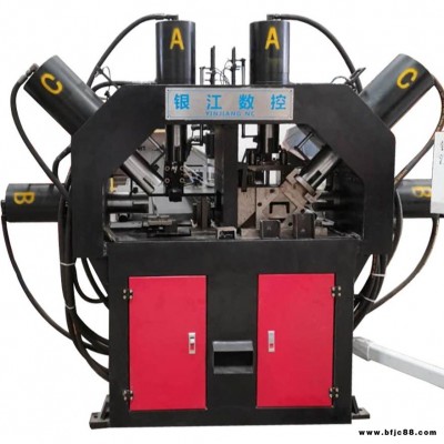 四川凉山 银江数控 爬架自动送料打孔机 钢木龙骨高速冲床 厂家