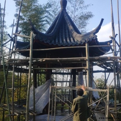 古建仿古亭 仿古建筑木质凉亭  古建筑凉亭 仿古亭子 实木 户外木亭子