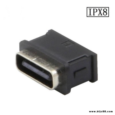 防水TYPE-C 立式 无耳6PIN ,防水USB,防水等级IPX8, 测防水