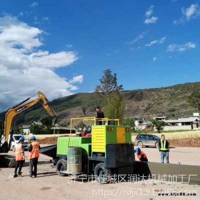 自动找平路沿石滑膜成型机 全自动无需人工路缘石滑膜成型机 润达-9