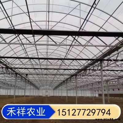 禾祥农业 双膜骨架大棚 温室大棚双膜骨架 连体大棚材料 桁架双模大棚骨架