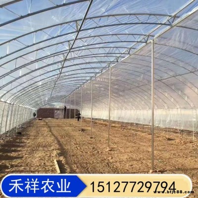 桁架双模大棚骨架 禾祥农业 花卉养殖连栋连体大棚 双膜骨架蔬菜大棚 双膜骨架搭建