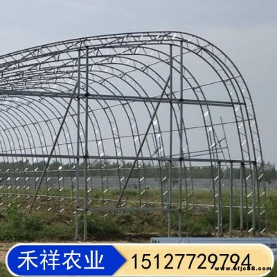 桁架双模大棚骨架厂家 禾祥农业 双骨架双层膜温室 双膜骨架蔬菜大棚 畜牧养殖大棚