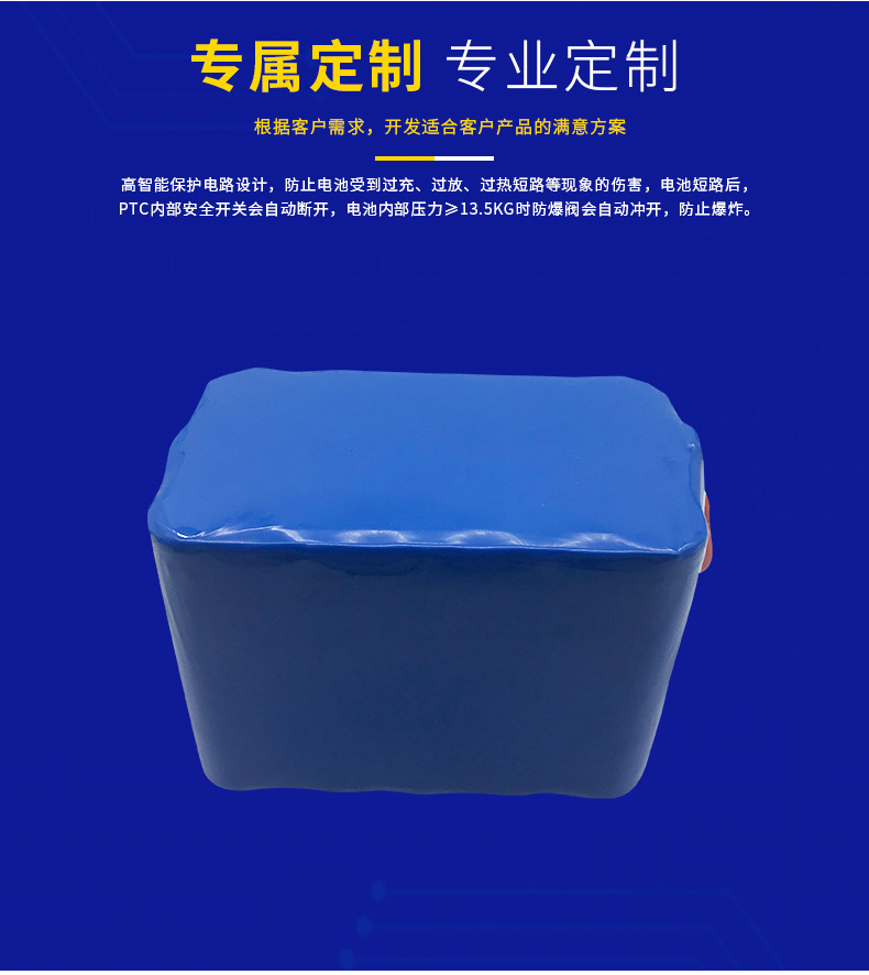 12V锂电池组厂家定制 大容量10000mah喷雾器应急灯舞台灯通用锂电示例图8