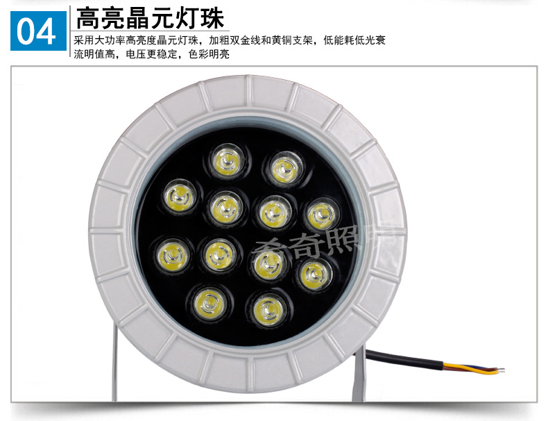 厂家批发led投光灯3W6W9W12W18W聚光灯广告灯广场led投射灯户外示例图19