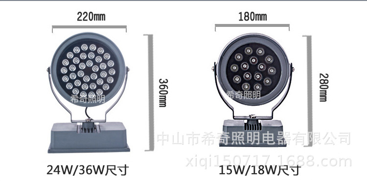 led户外射灯圆形防水投光灯照树射树灯庭院景观大功率投射灯示例图1