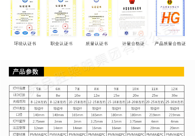 9米中华灯 太阳能路灯景观灯 LED景观中华路灯户外庭院景观灯示例图5