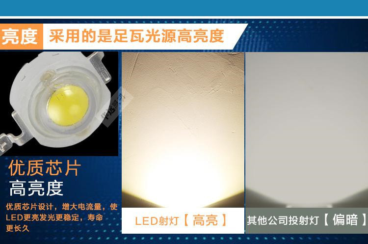 LED泛光灯54W 户外led投光灯 18W防水广告投射灯 24W36W 聚光灯示例图7