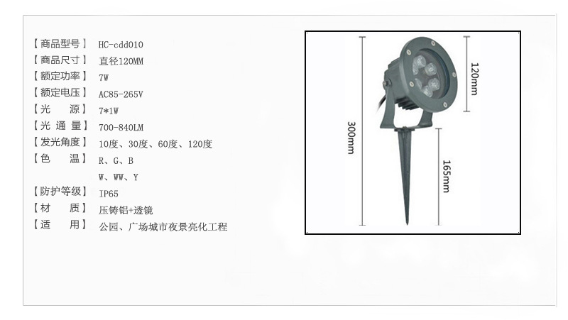 产品参数  7W副本