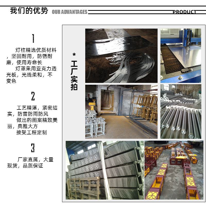 户外LED高亮度可调节景观灯庭院灯适用小区园林别墅街道广场公园示例图3