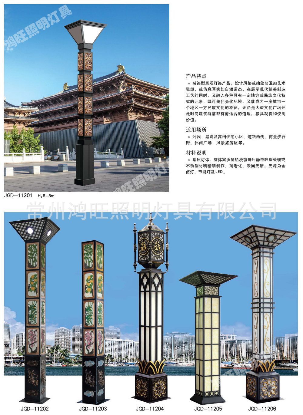 精美方形景观灯公园广场路灯草坪灯高杆灯中杆灯户外LED庭院灯示例图127